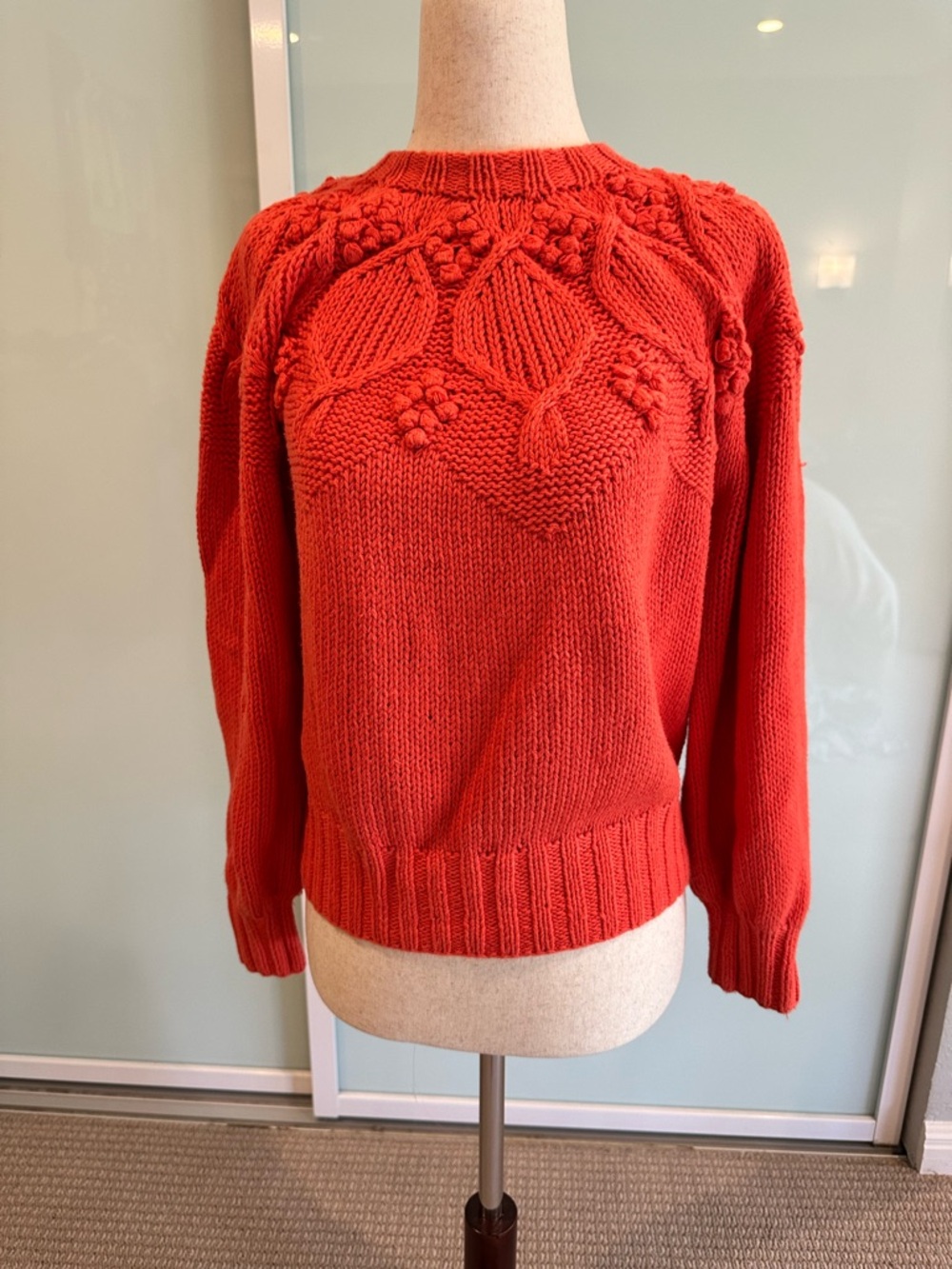 Ann Masburn Women's Textured Knit Cotton Sweater